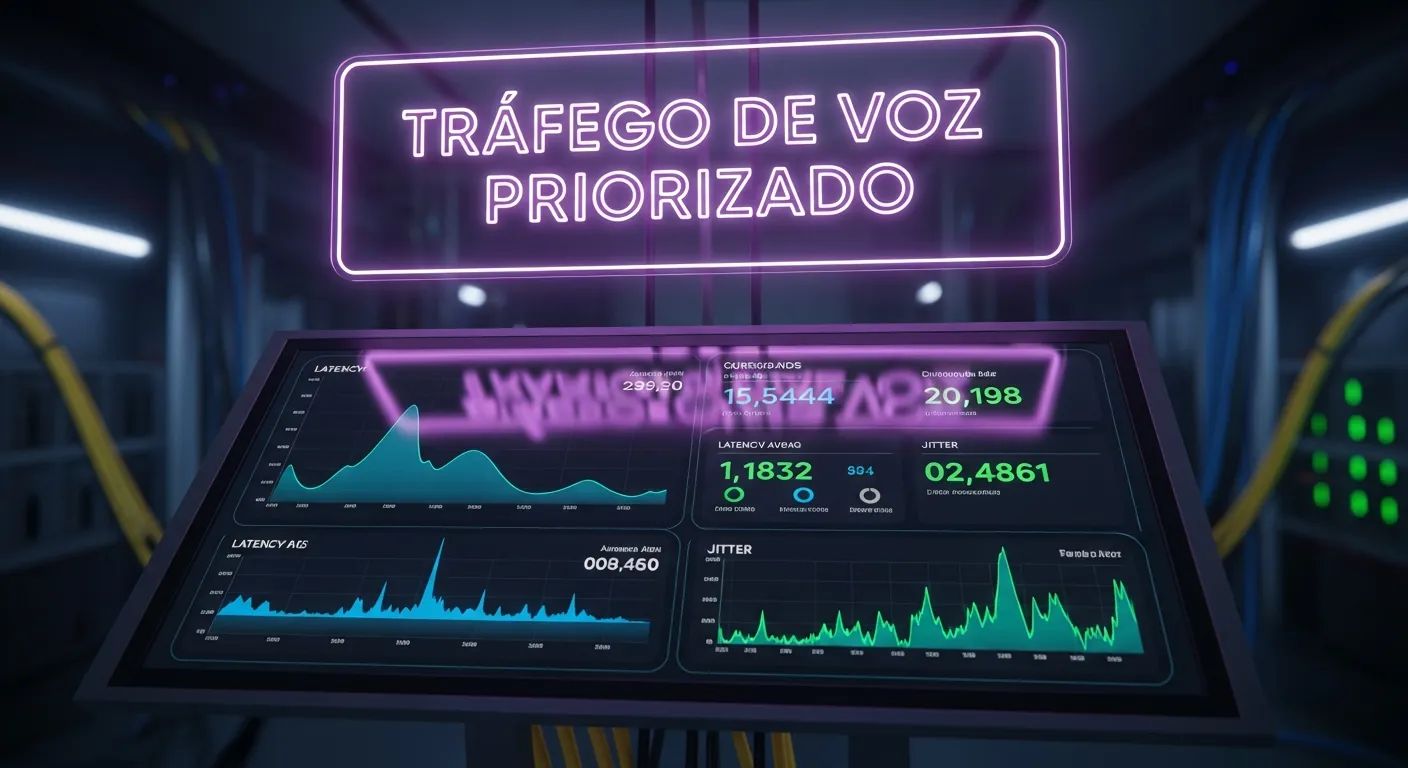 Painel de monitoramento de latência e jitter