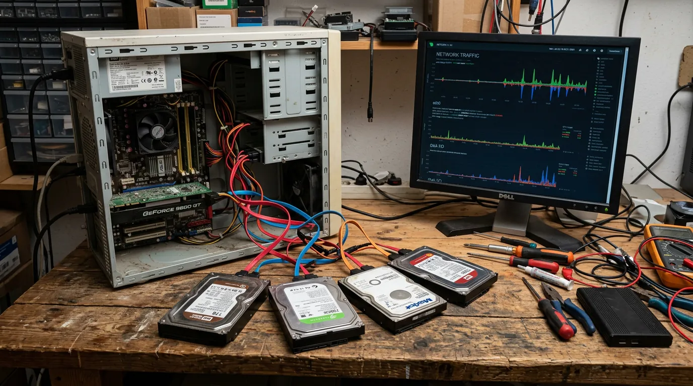PC antigo transformado em servidor de arquivos NAS