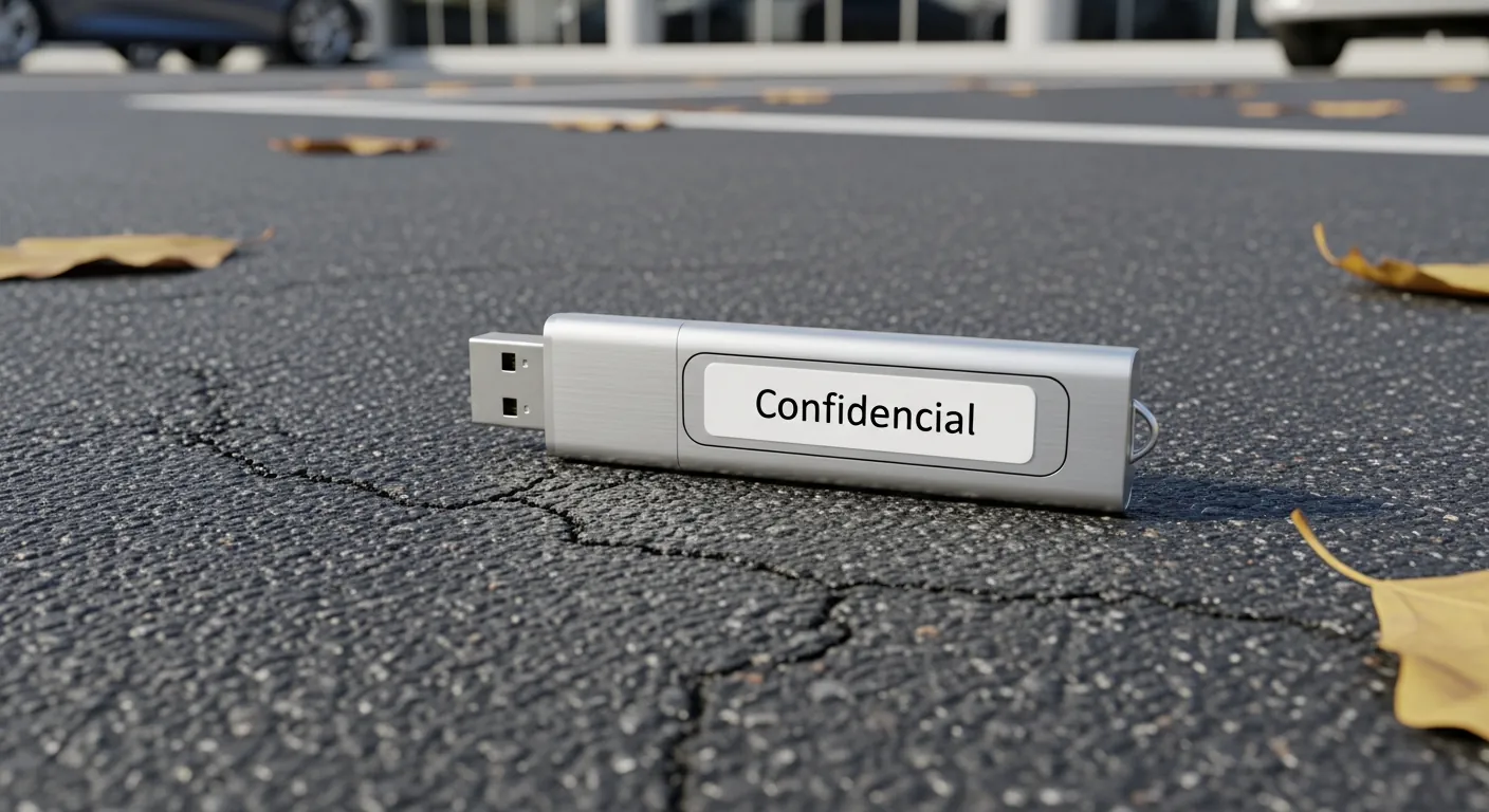 Pendrive abandonado no estacionamento - ataque de baiting