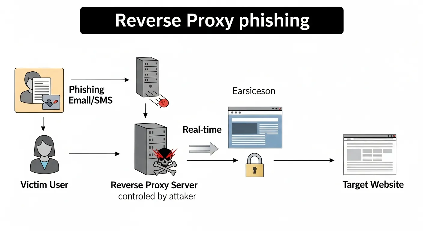 Diagrama técnico de ataque phishing