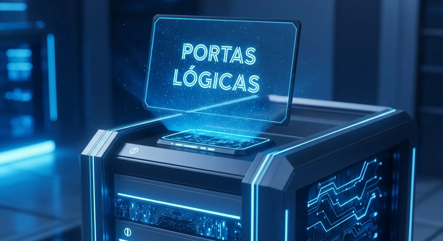 Servidor de rede mostrando portas lógicas