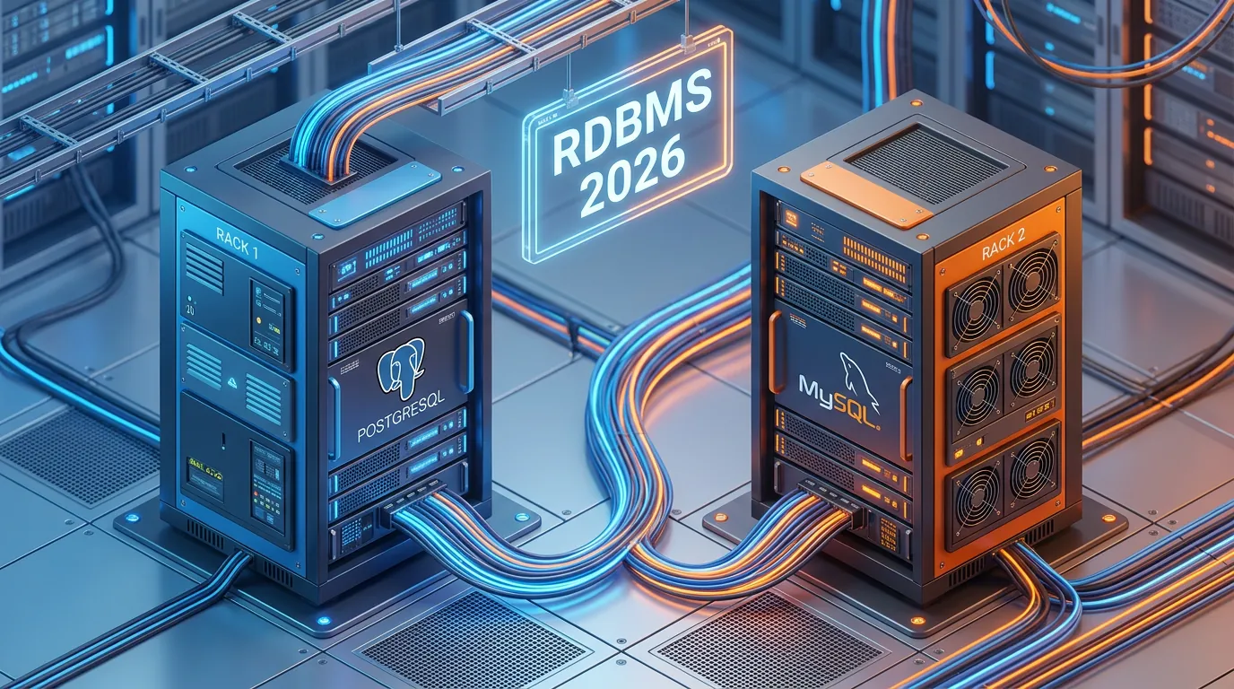 Servidores PostgreSQL e MySQL conectados