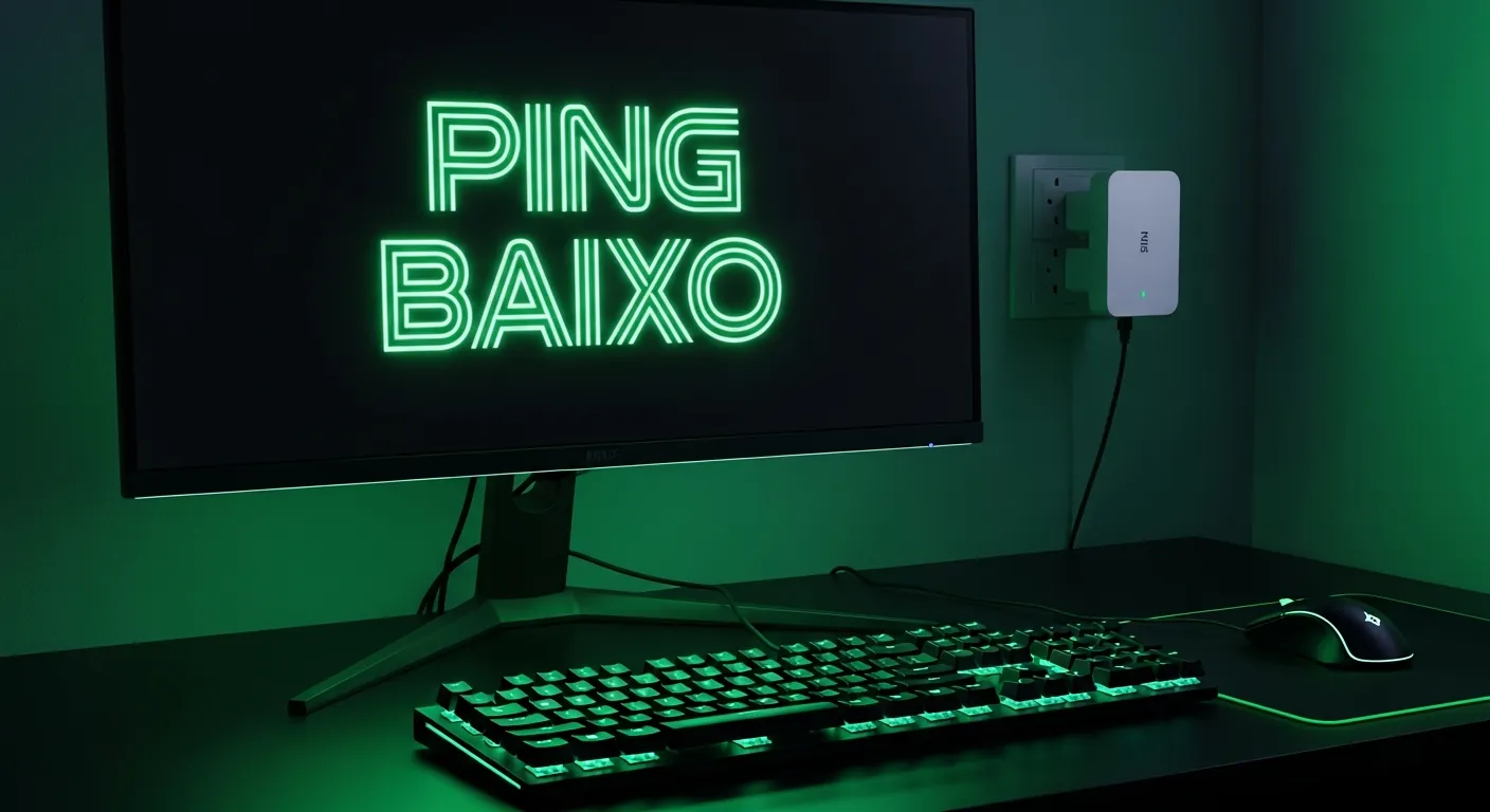 Adaptador Powerline para jogos online com ping baixo