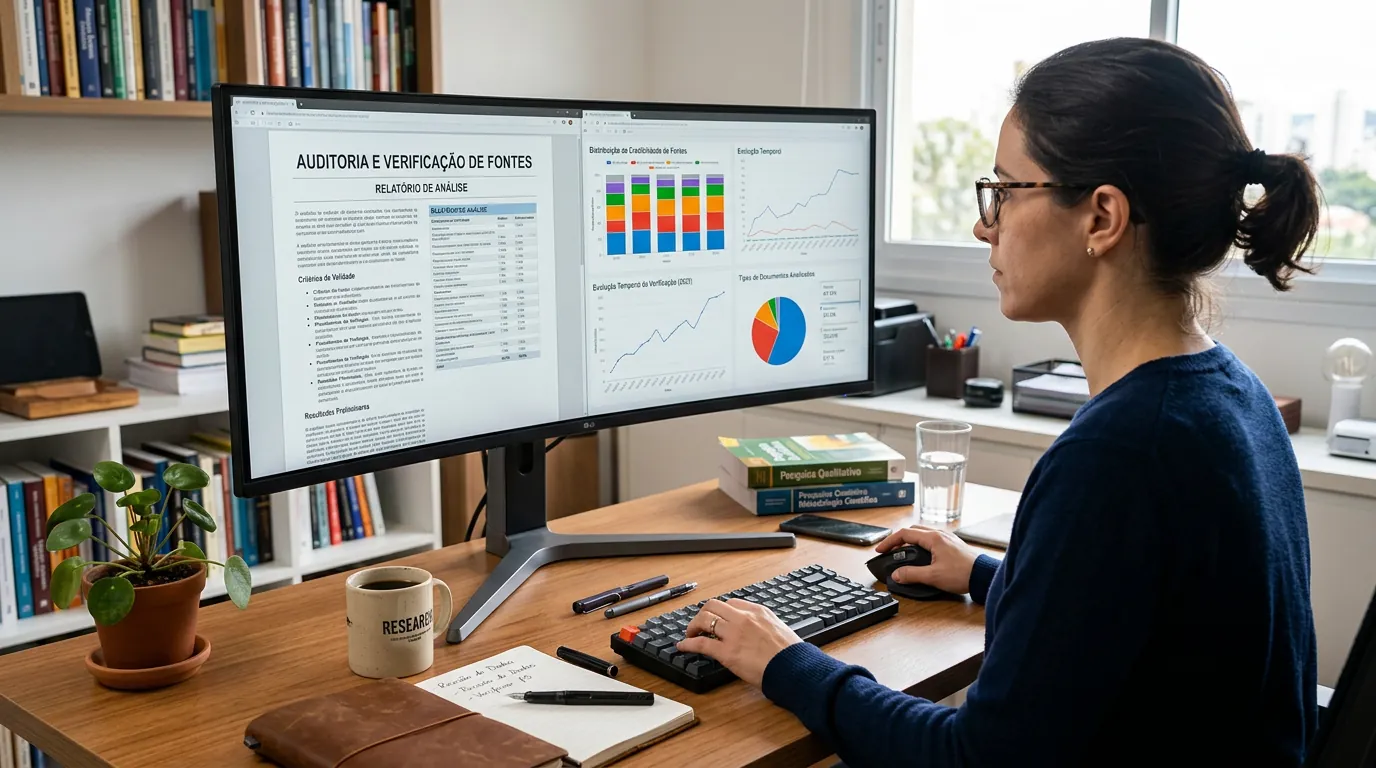 Auditoria de citações e verificação de fatos em buscas com IA