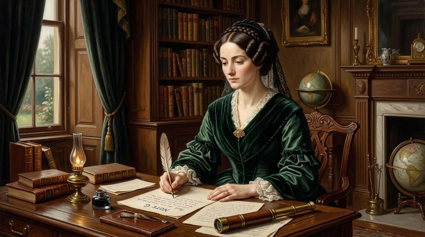 Ada Lovelace escrevendo o primeiro algoritmo