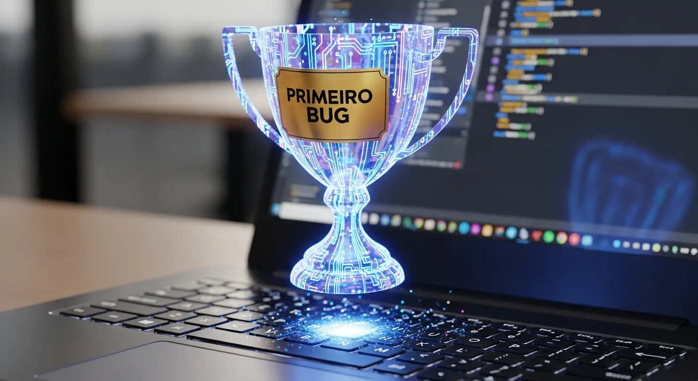 Troféu representando o primeiro bug bounty