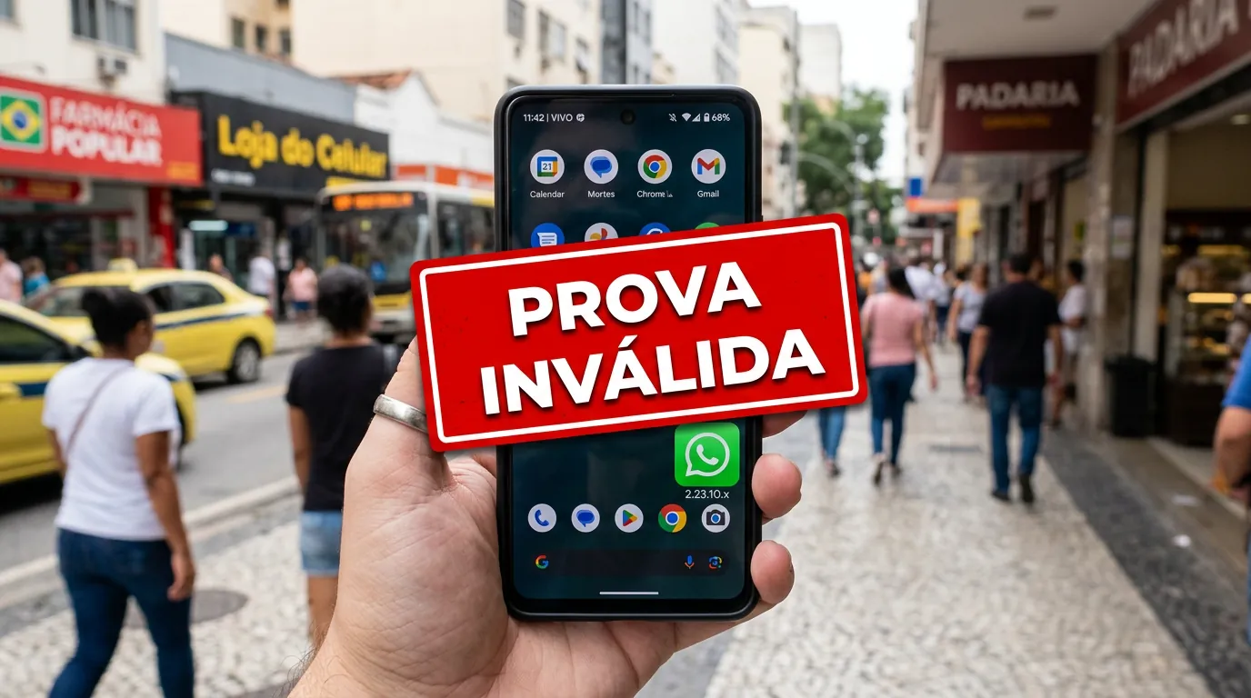 Print de WhatsApp invalidado como prova digital