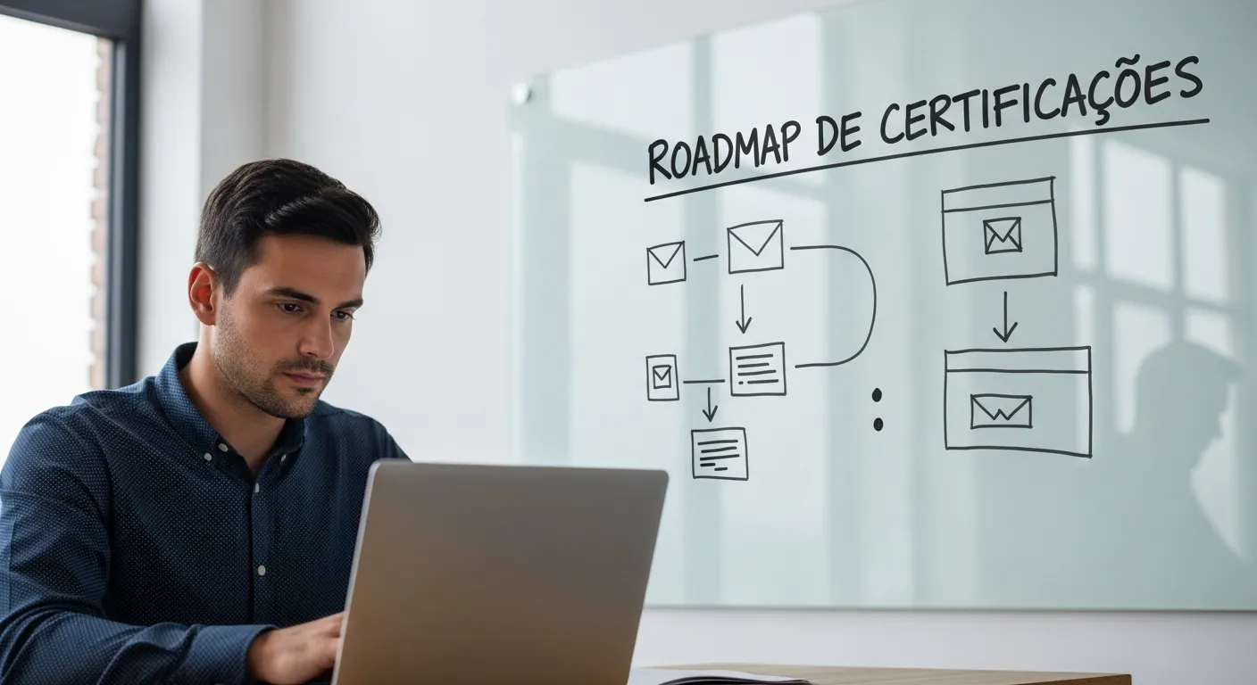 Profissional estudando para certificações de cibersegurança