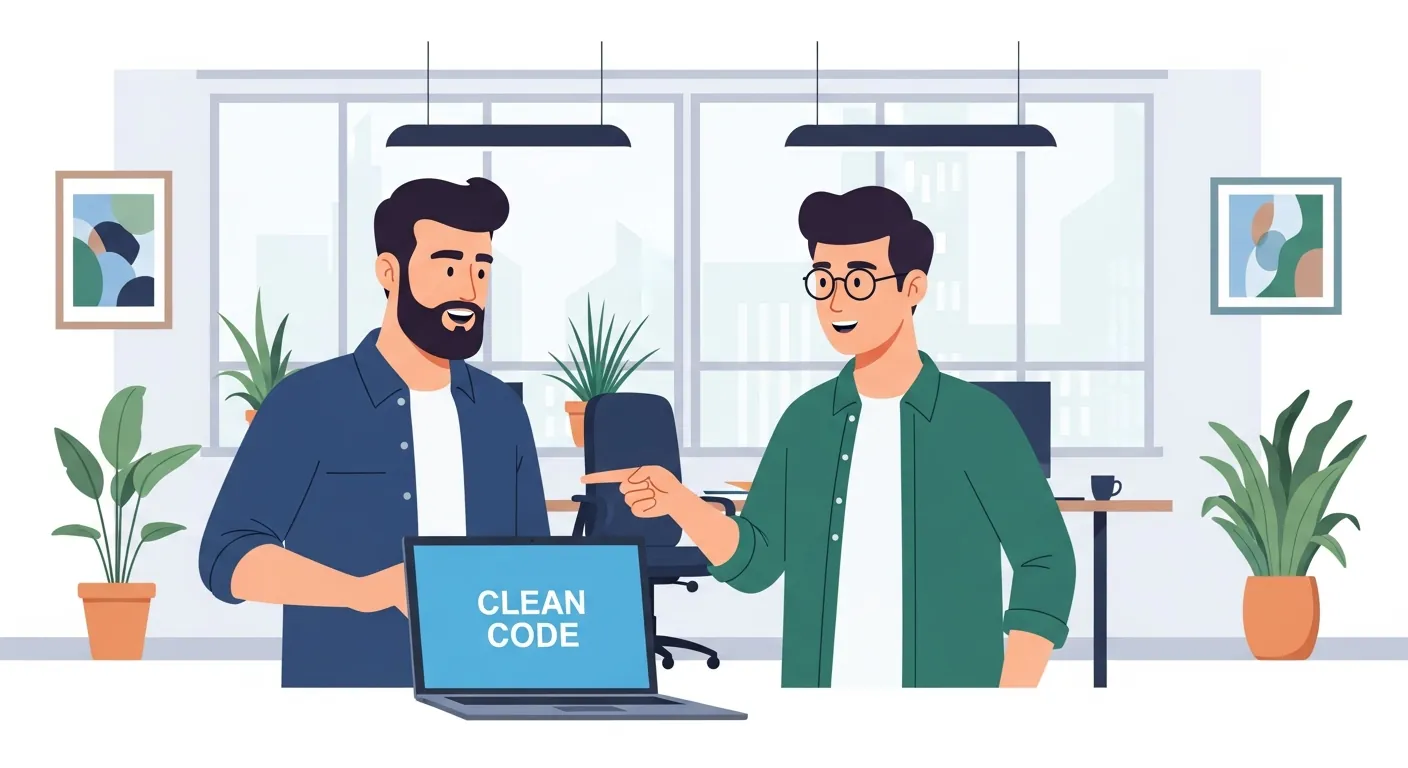 Desenvolvedores colaborando em revisão de código