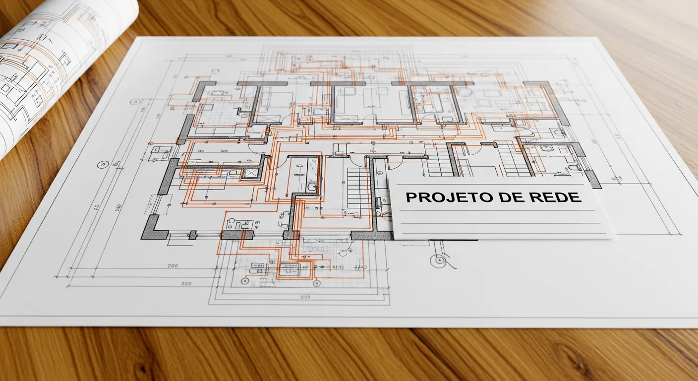 Planta baixa de rede doméstica cabeada