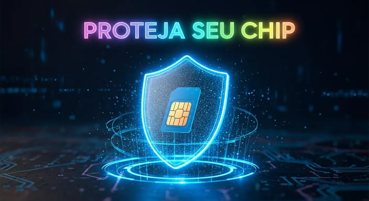 Escudo protegendo cartão SIM