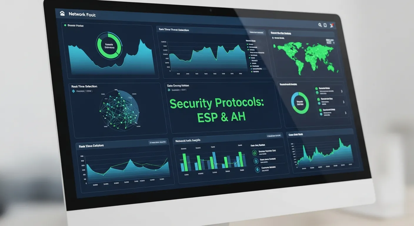 Protocolos de seguranca ESP e AH na tela