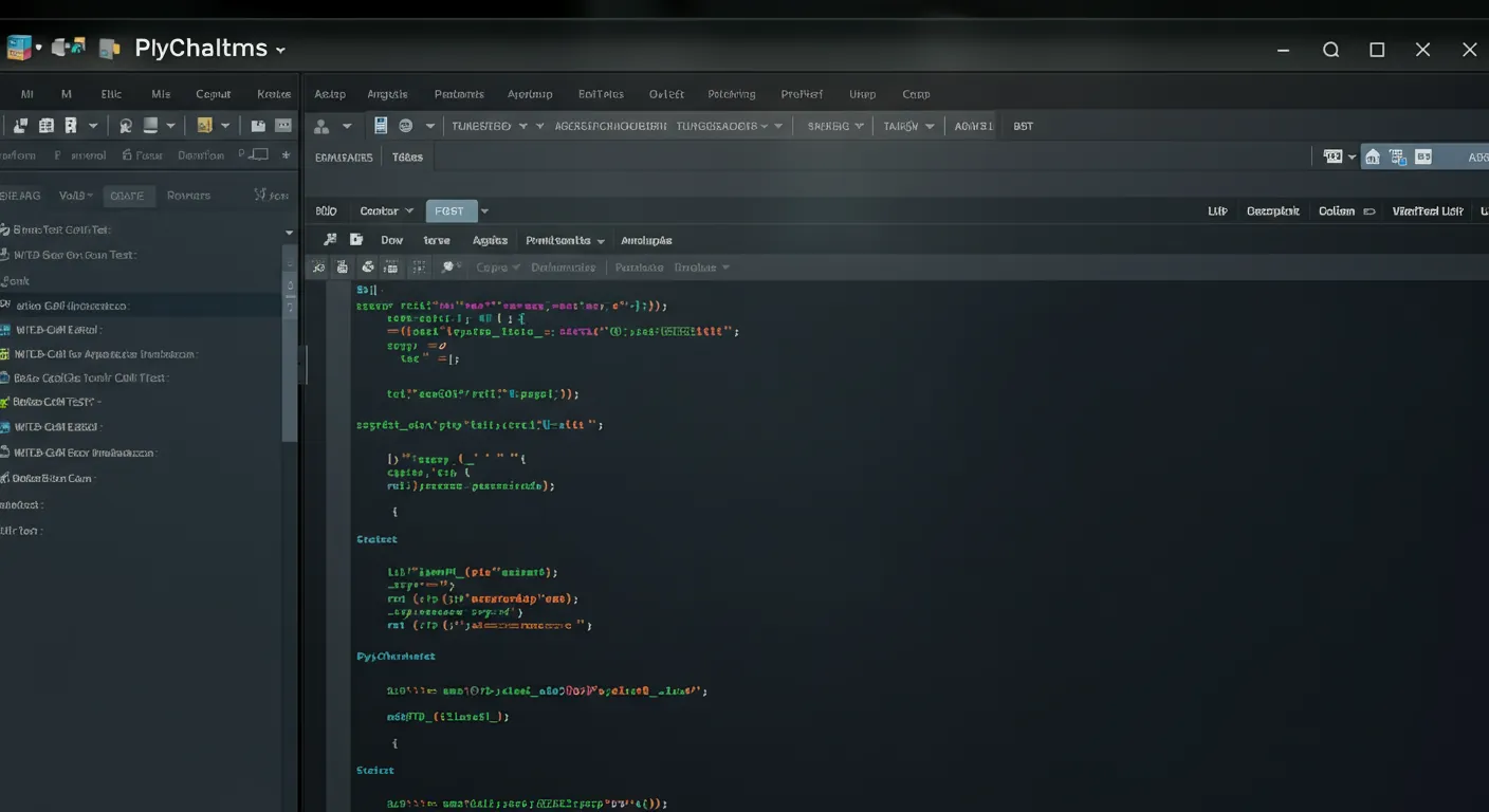 Interface profissional do PyCharm para Python