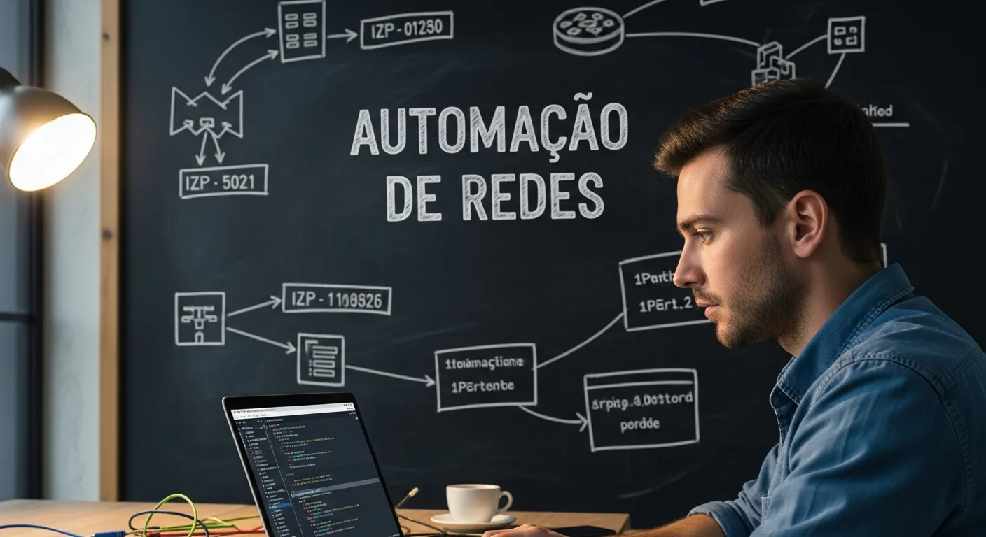 Engenheiro programando Python para redes