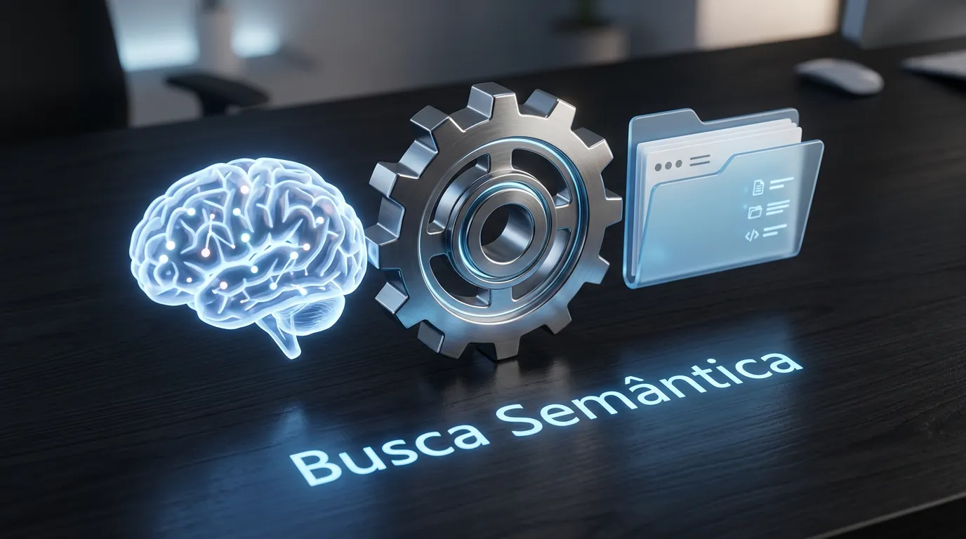 Ilustracao do fluxo de funcionamento do Retrieval-Augmented Generation conectando IA a documentos