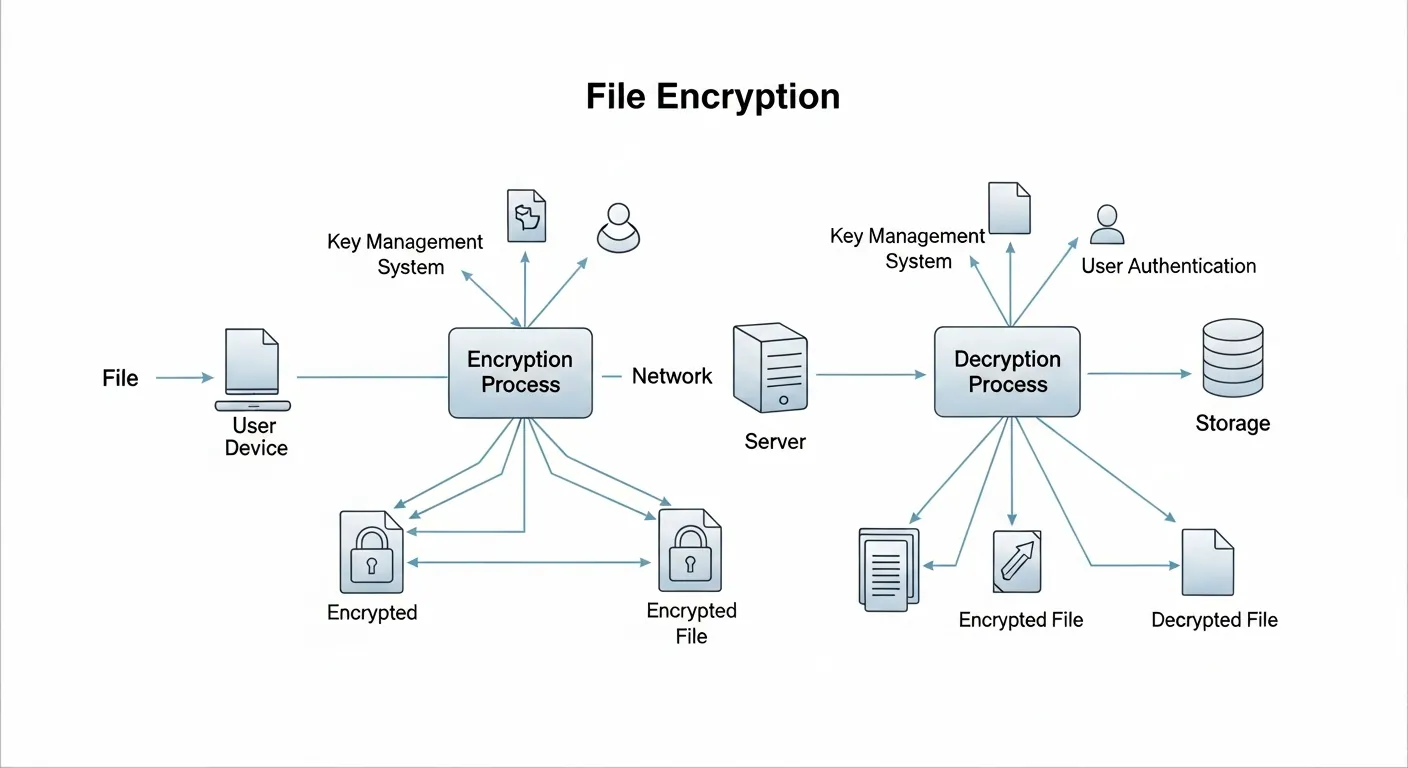 Diagrama de fluxo de criptografia Ransomware