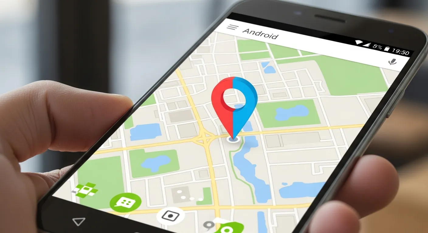 Alt Text: Rastreamento de localização Android no mapa