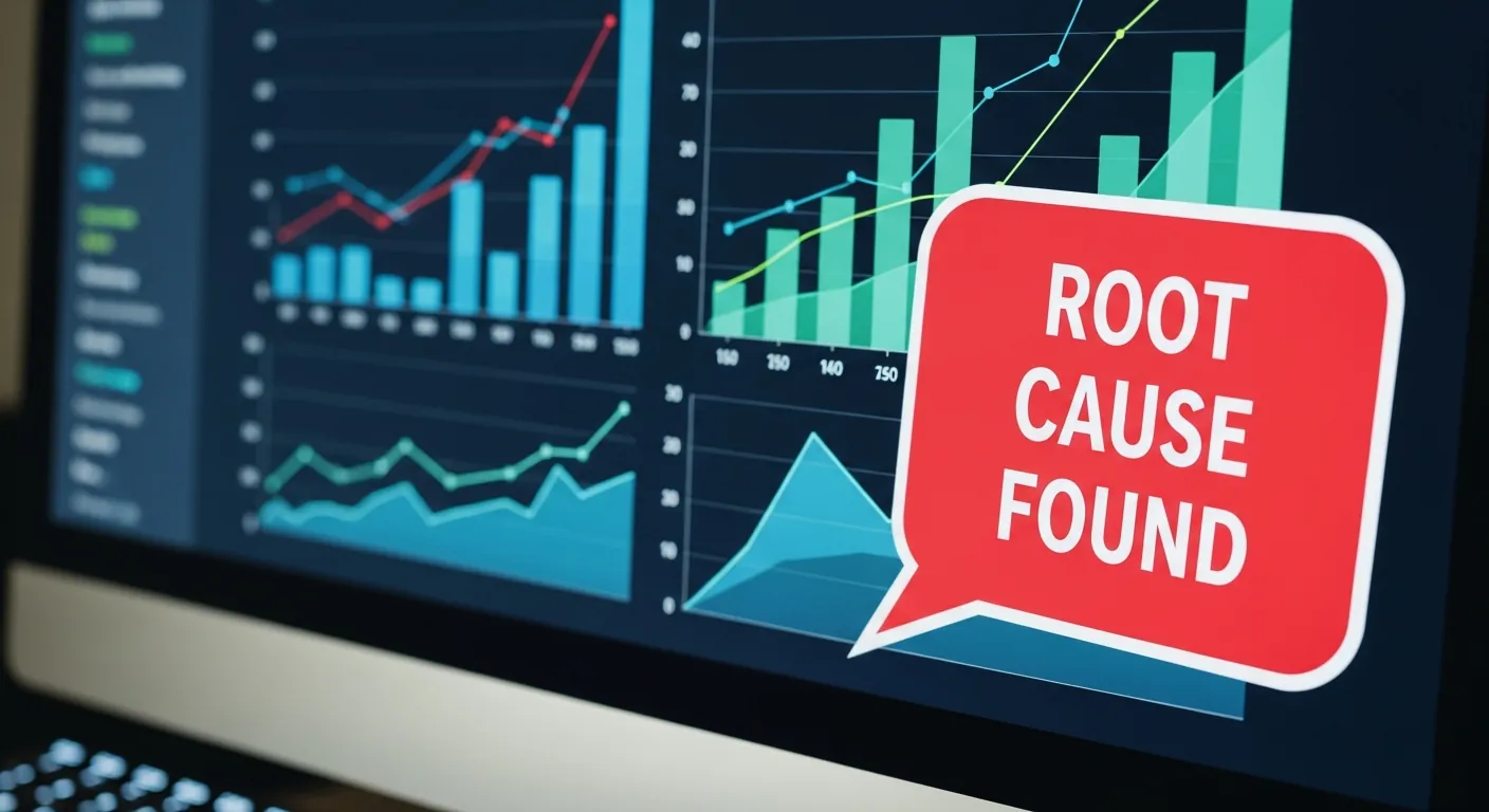 Interface de software de Root Cause Analysis
