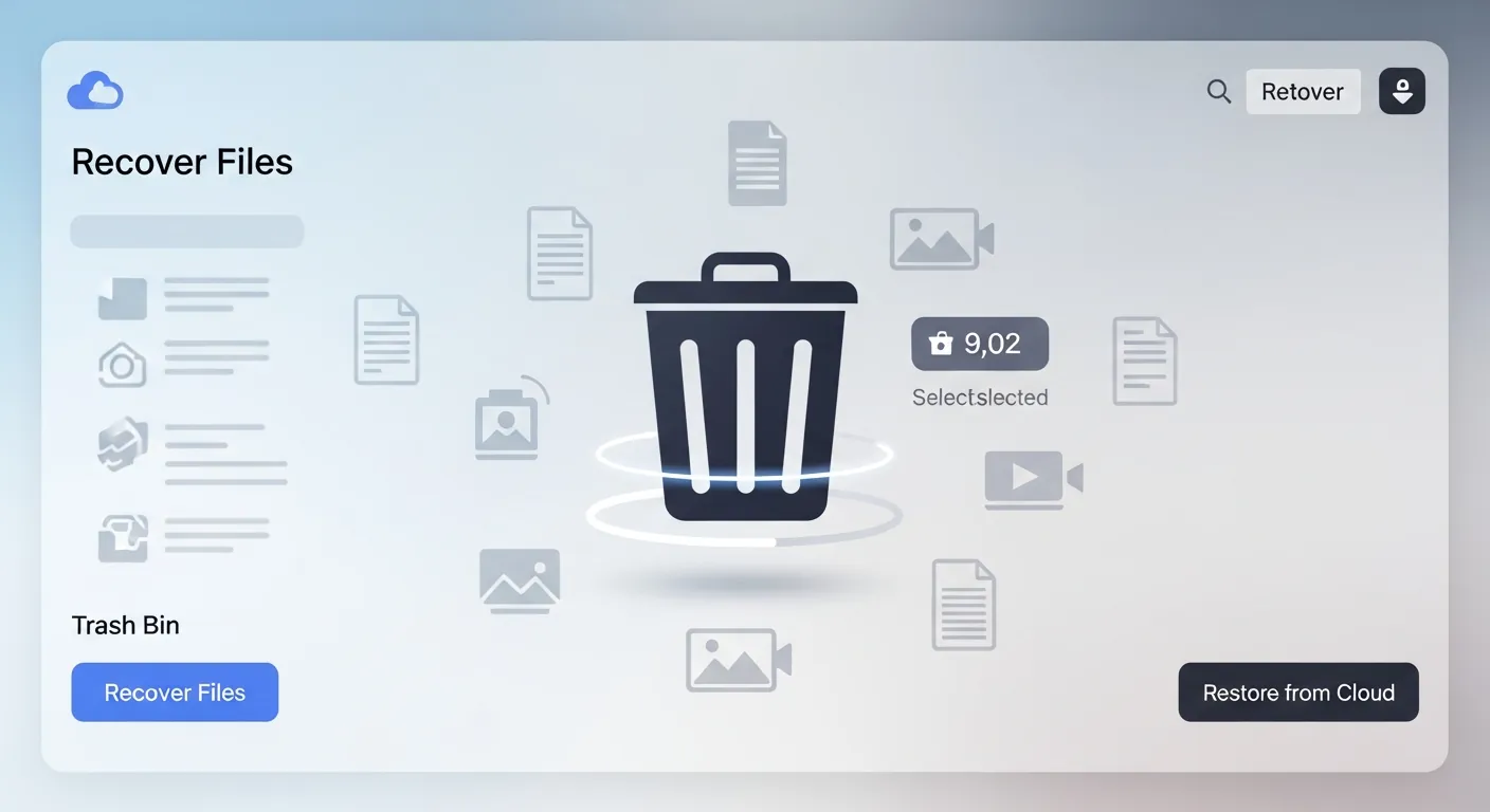 Alt Text: Painel de recuperação de arquivos deletados Google Drive e Dropbox