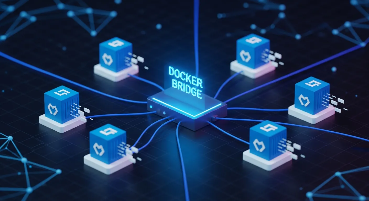 Diagrama de rede privada Docker Bridge