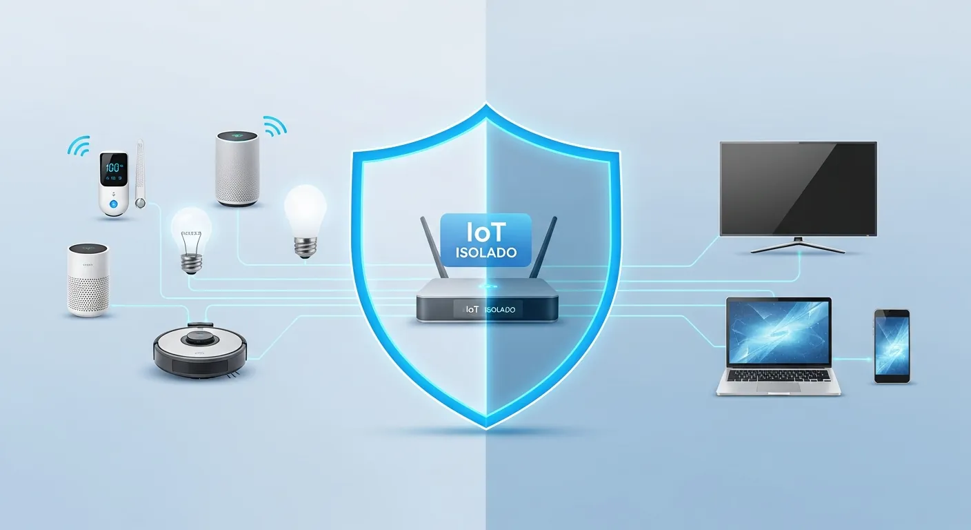 Casa inteligente com rede separada para IoT
