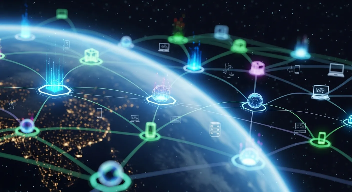 Conceito de rede blockchain descentralizada Web3