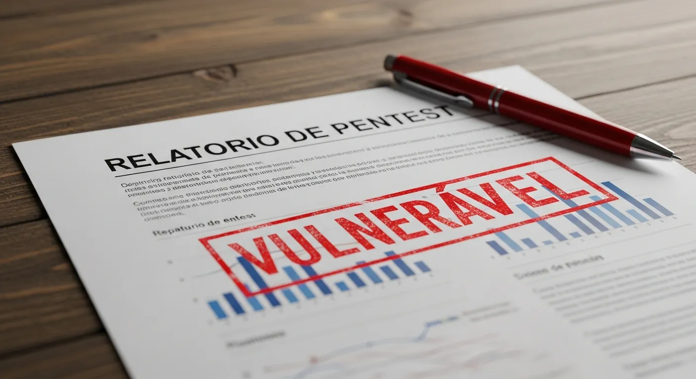 Relatorio de teste de invasao em cima da mesa