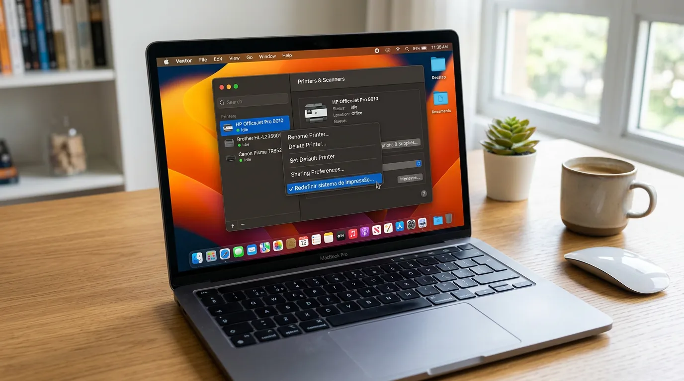 Resetando sistema de impressão no macOS
