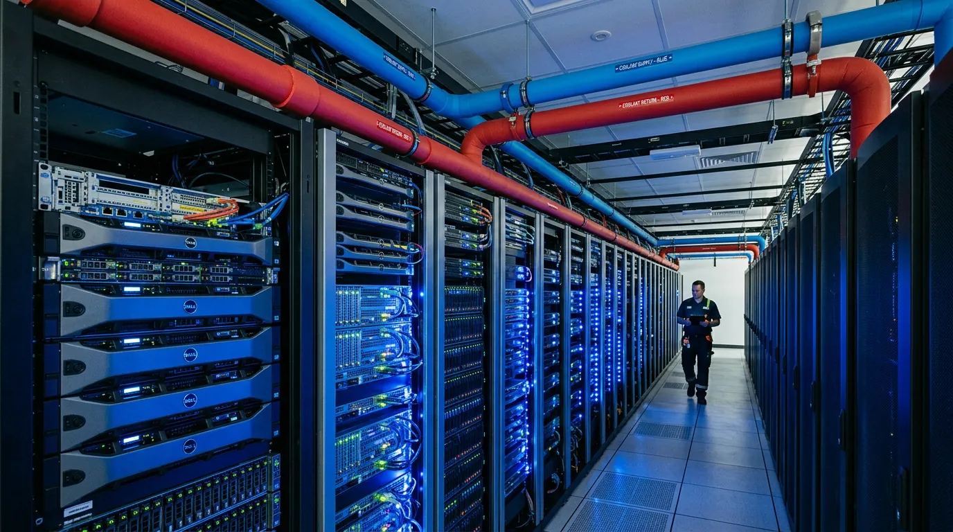 Resfriamento líquido em data centers de IA