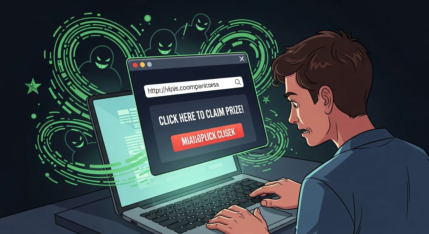 Usuário recebendo phishing