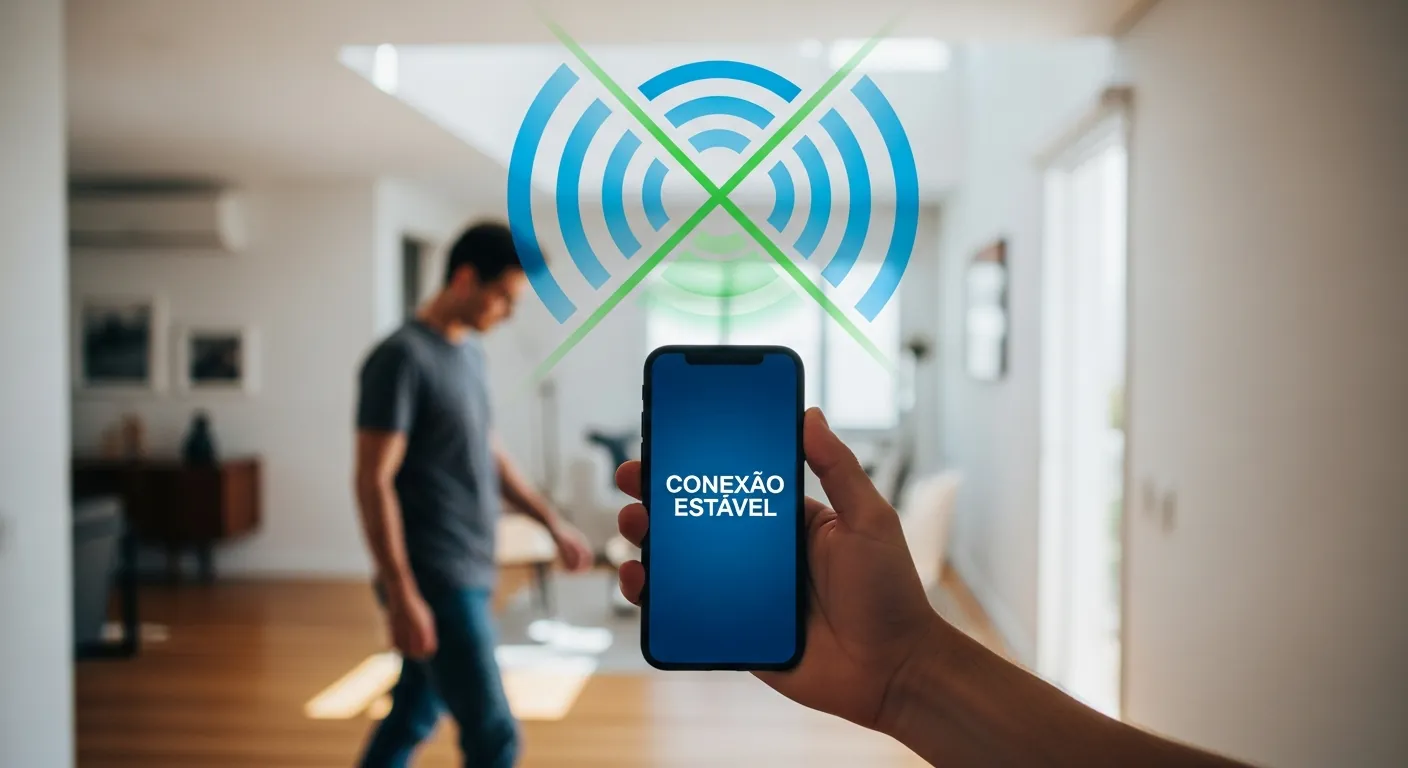Grafico de roaming de Wi-Fi entre dois roteadores