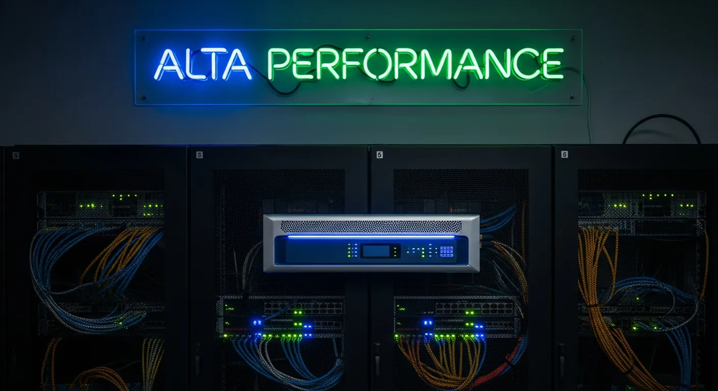 Roteador corporativo em rack de datacenter