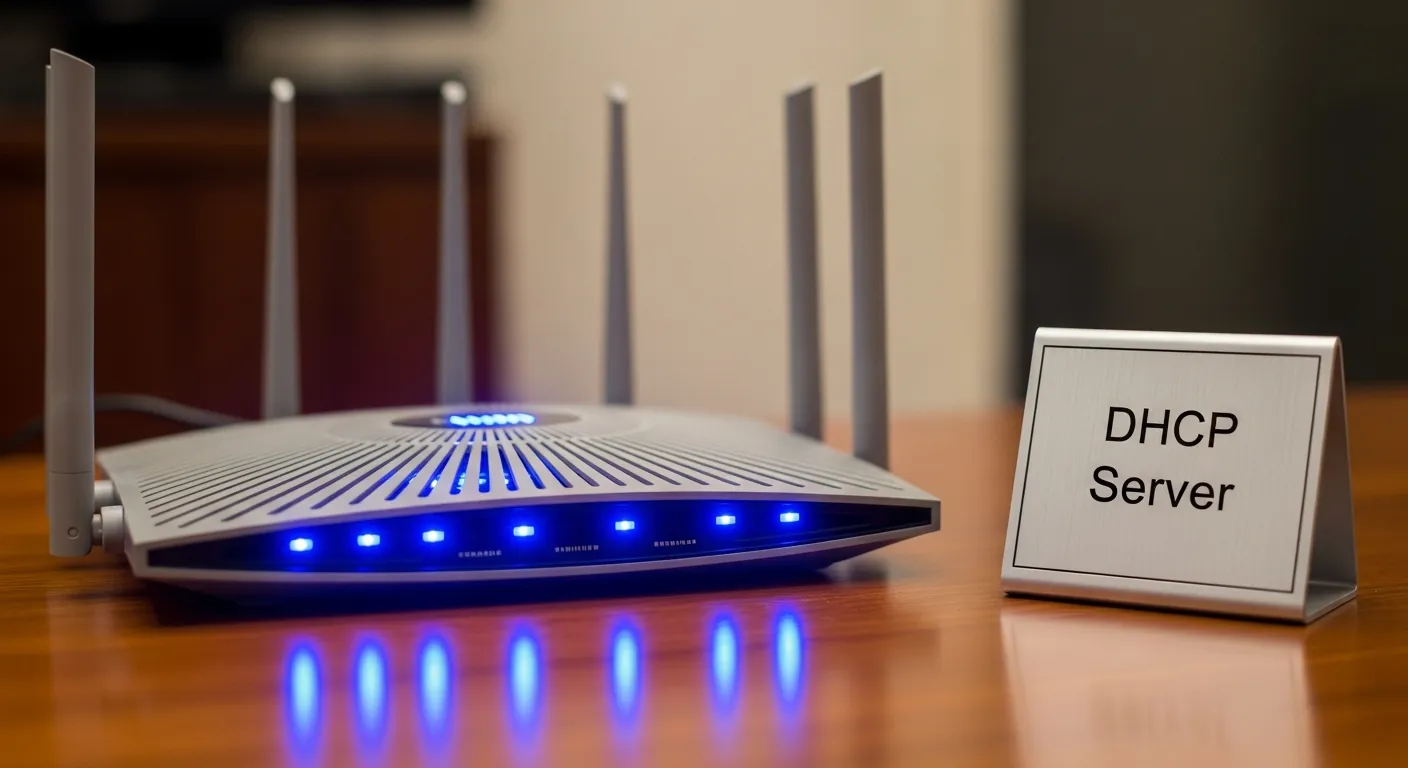 Roteador Wi-Fi distribuindo IPs na rede