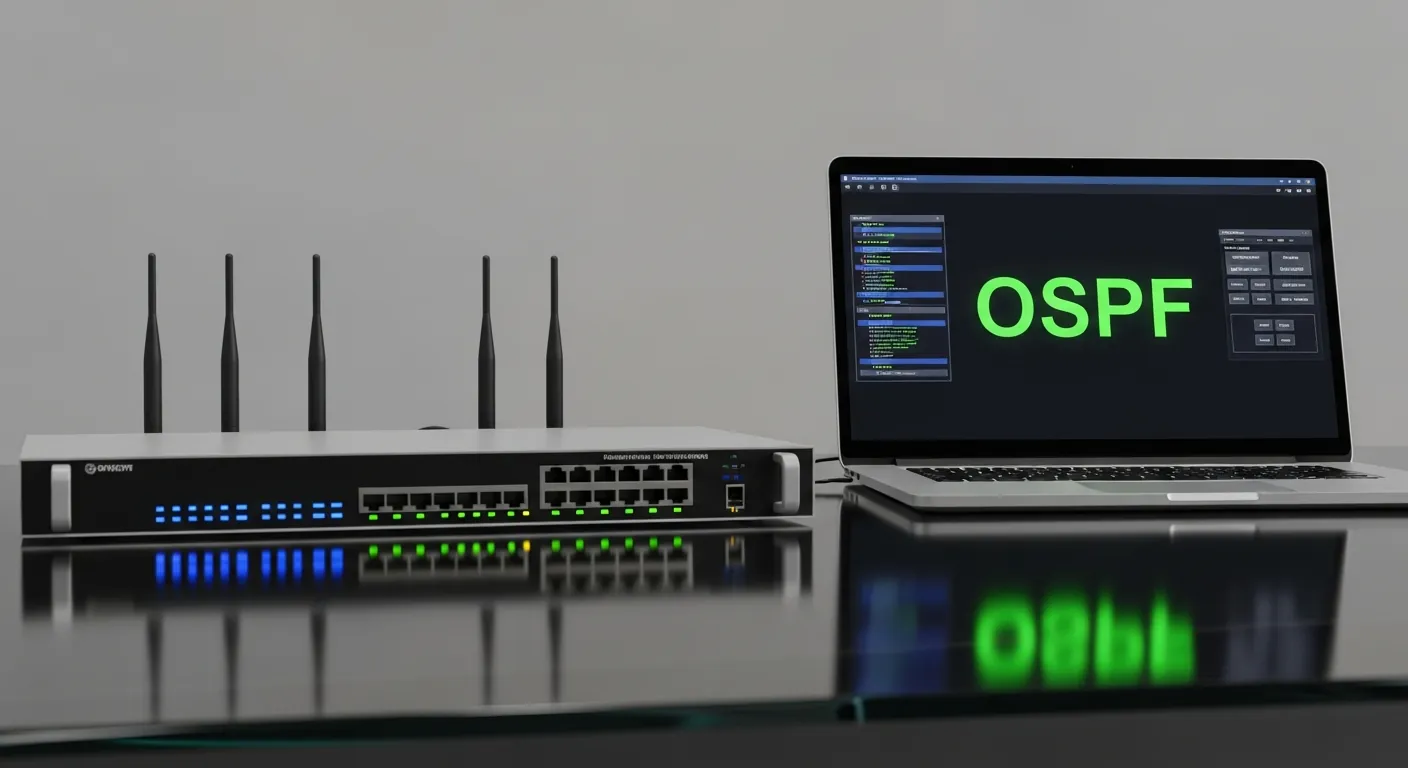 Roteador corporativo executando protocolo OSPF