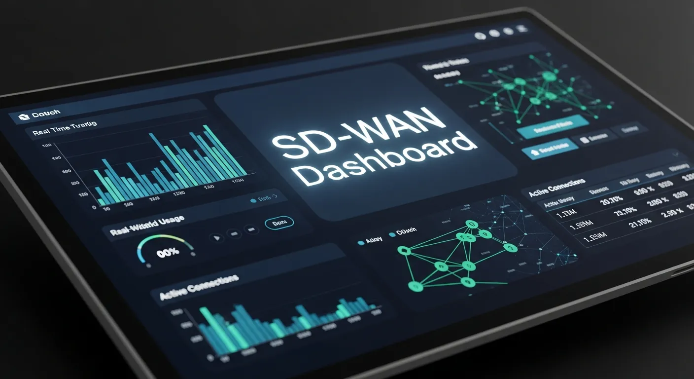 Painel de controle de uma rede SD-WAN