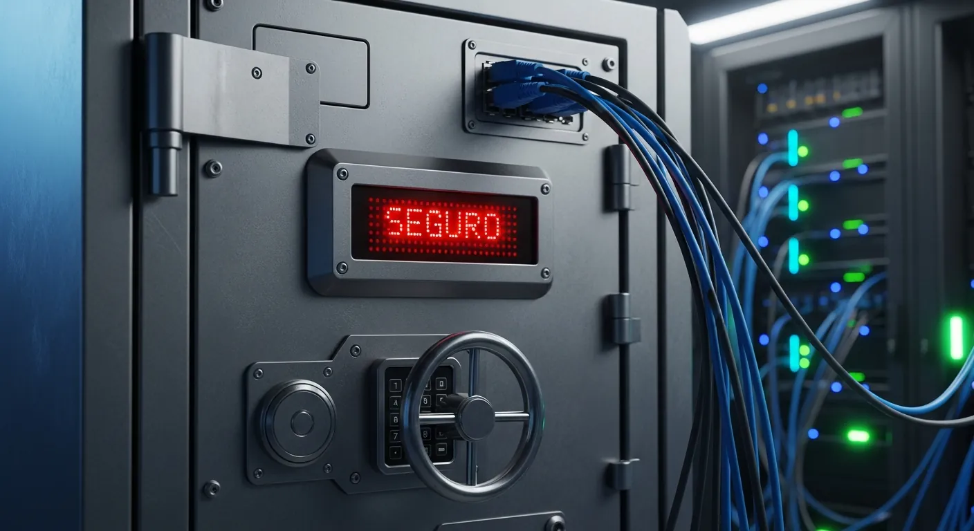 Cofre digital armazenando configurações de roteadores