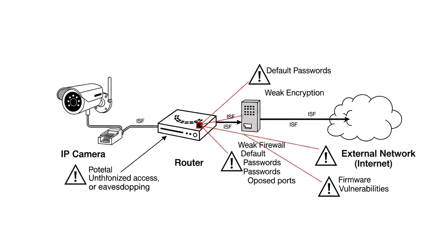 Diagrama de arquitetura de rede de câmera IP