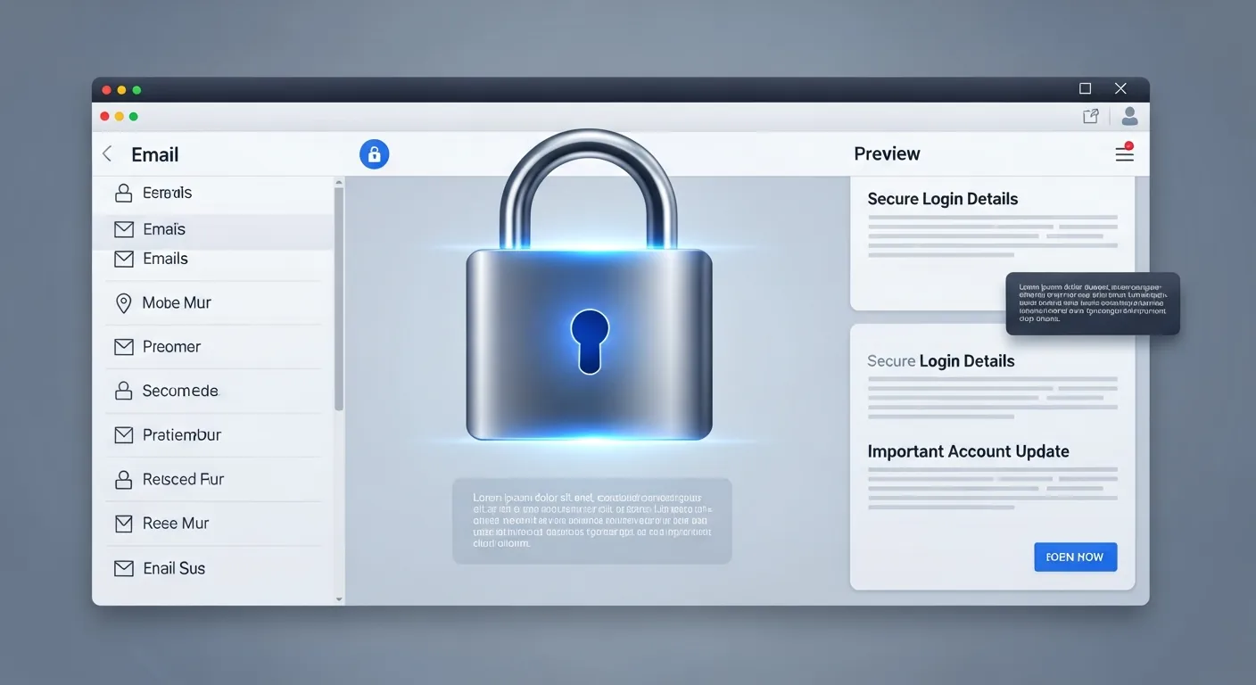 Representação visual de segurança de e-mail