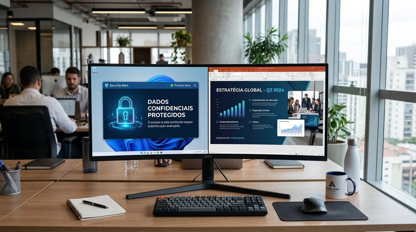 Cuidados de segurança e privacidade ao usar IA para fazer slides no trabalho