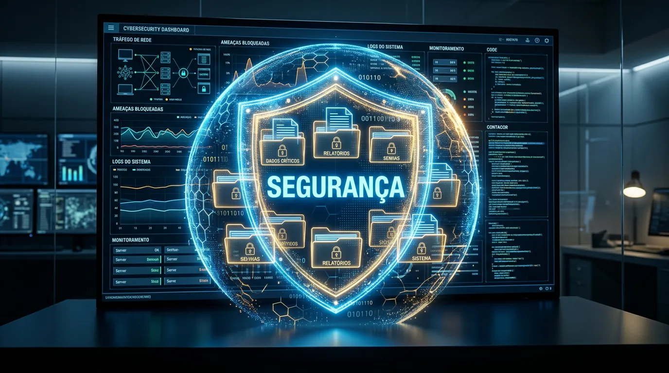 Painel holográfico de segurança web