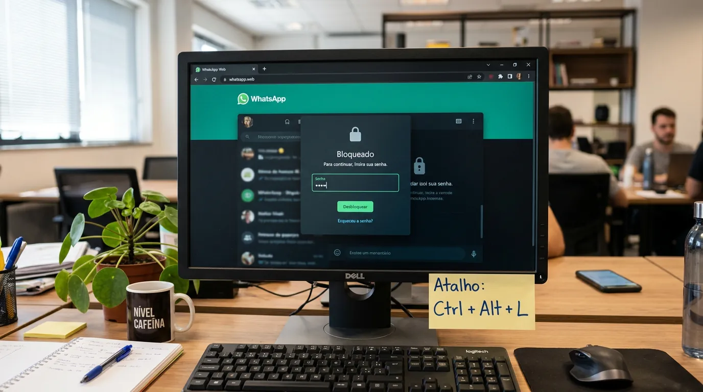 Como colocar senha no WhatsApp Web com atalho de teclado