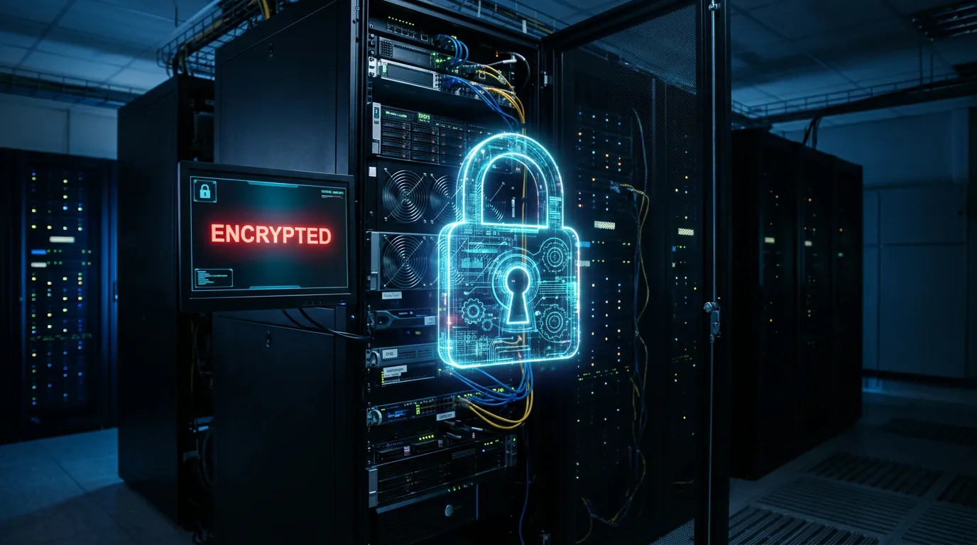 Servidor corporativo bloqueado por criptografia de ransomware