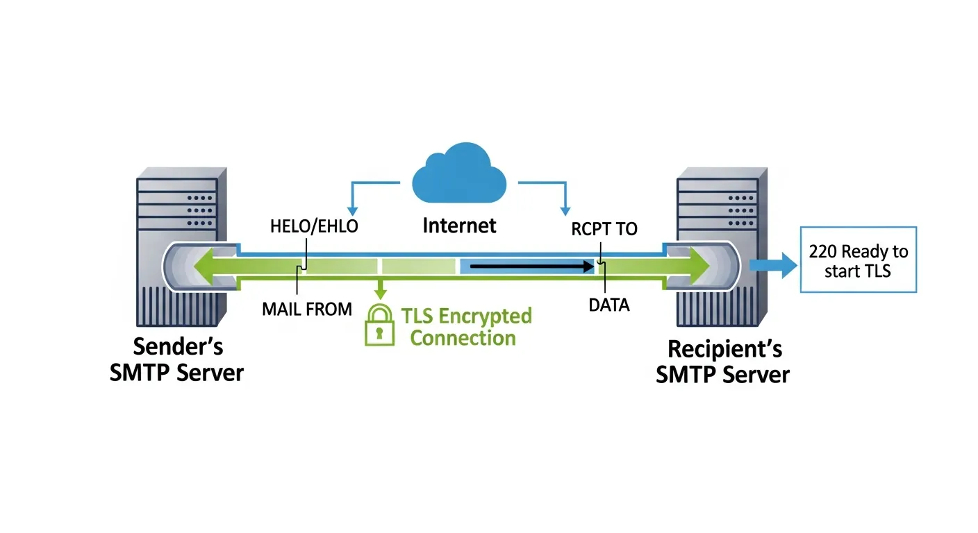 Diagrama de arquitetura de servidor de e-mail seguro