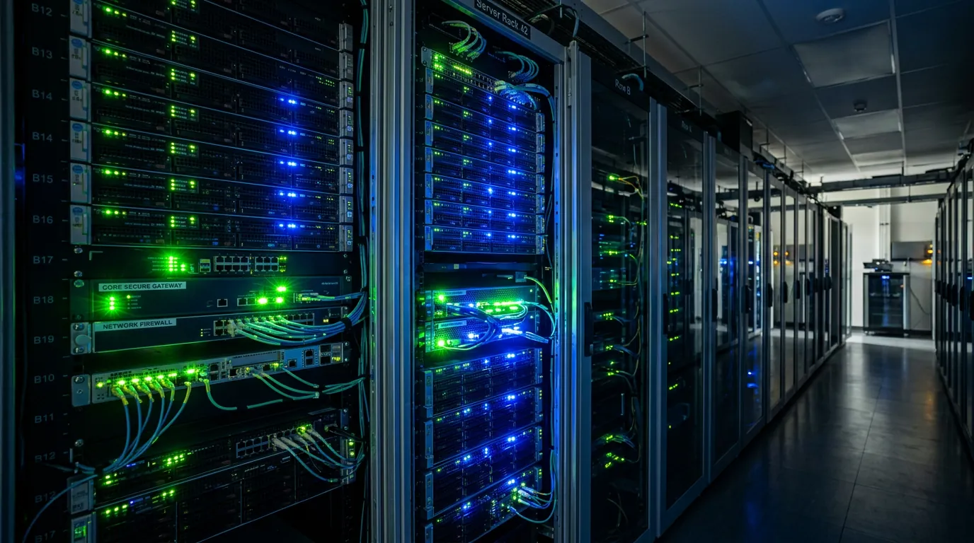 Servidor de firewall físico em data center
