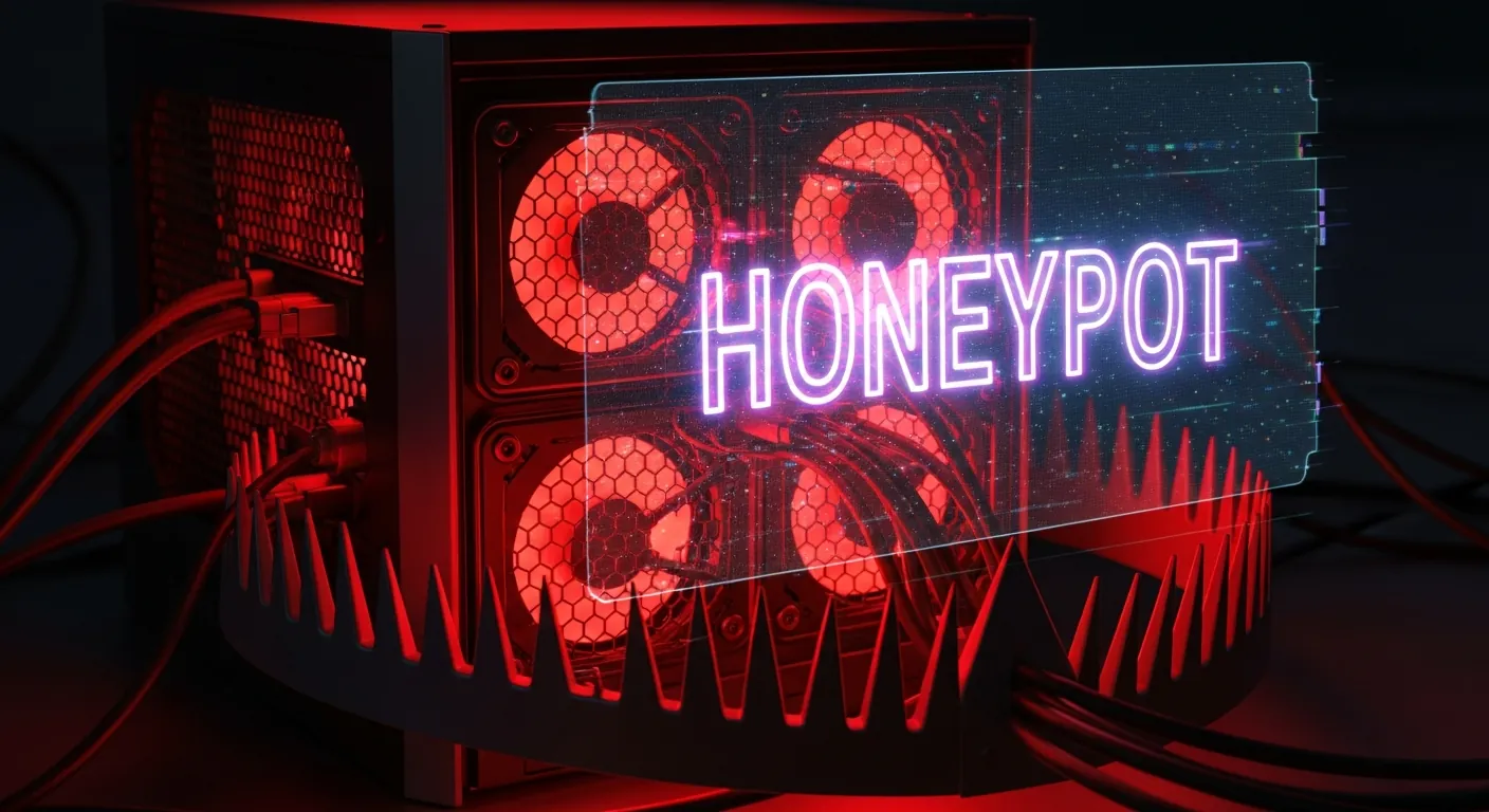 Ilustração de um honeypot atraindo hackers