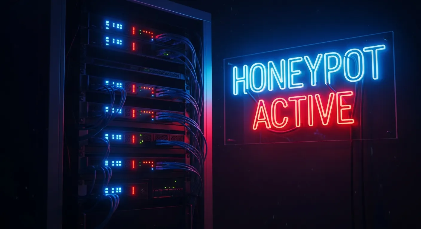 Servidor honeypot ativo em um data center