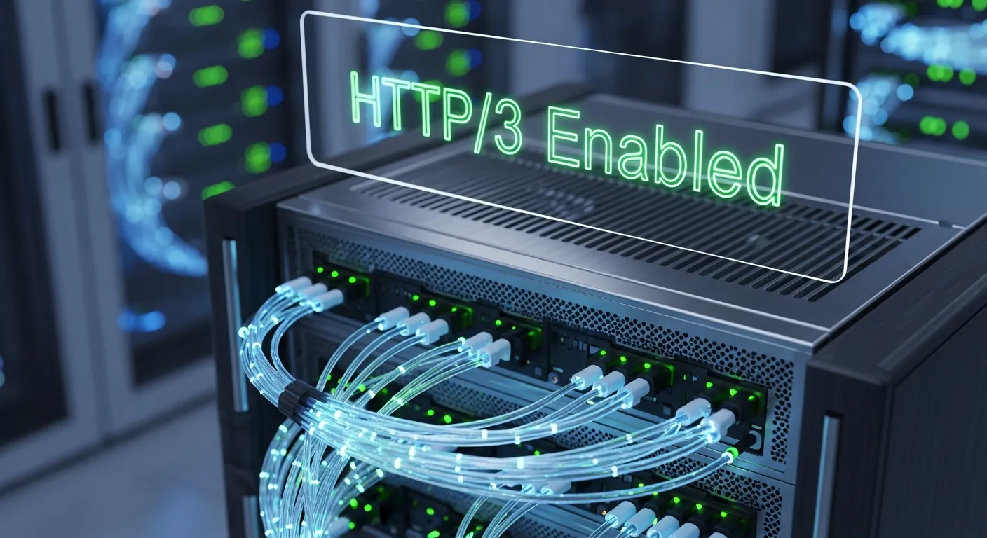 Servidor web processando tráfego HTTP/3