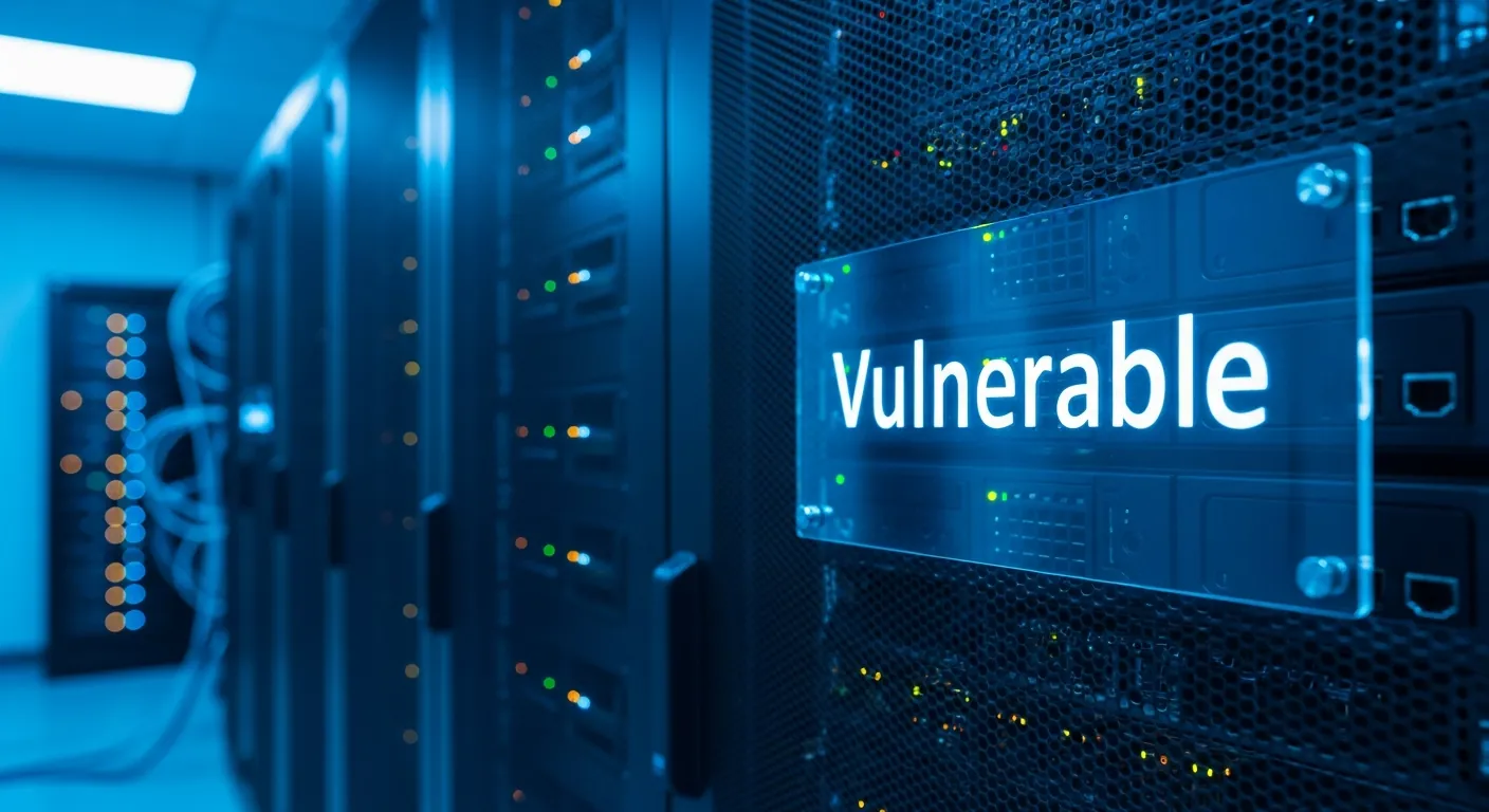 Servidor de data center com falhas de segurança