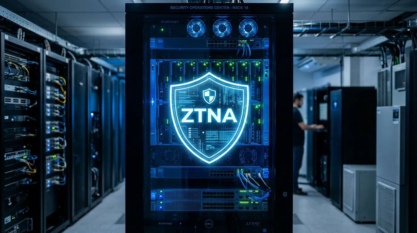 Servidor de rede corporativa com conceito de seguranca Zero Trust