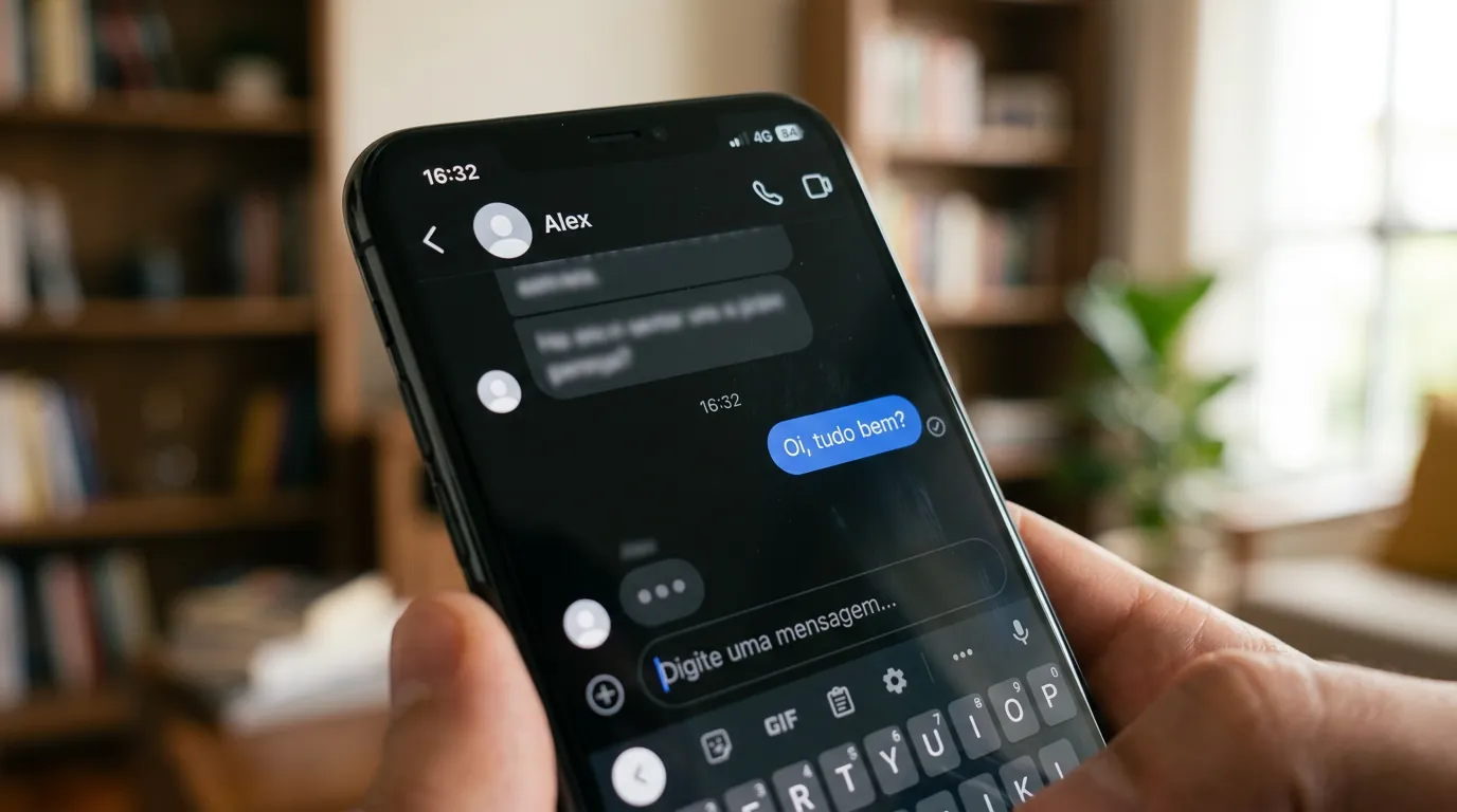 Sinais de bloqueio no WhatsApp com foto sumida e um tique cinza